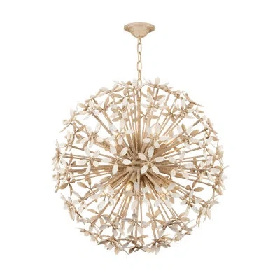 Corbett Lighting Corfu Chandelier In Ivory Coco In Marble