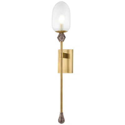 Corbett Lighting  Daith 6" 1 Lt. Vintage Brass Wall Sconce