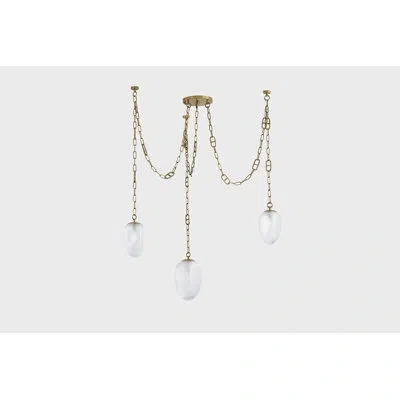 Corbett Lighting Daith Light Chandelier By Noz Nozawa For  In Vintage Brass;vintage Brass