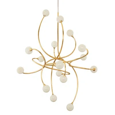 Corbett Lighting Elizabeth 16 - Light Unique Sputnik Pendant In Gold Leaf