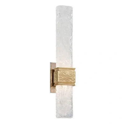 Corbett Lighting Freeze 1-light Wallchiere In Clear,transparent Glass;gold Leaf