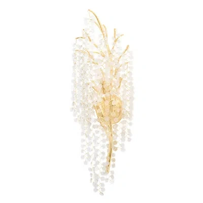 Corbett Lighting Genoa Wall Sconce In Feuille D'or;gold Leaf
