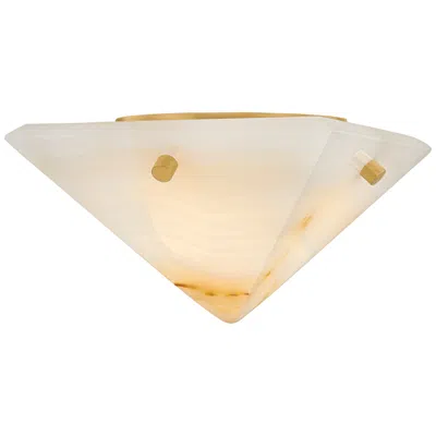 Corbett Lighting Geo Flush Mount Vintage Brass