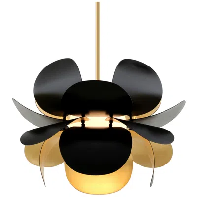 Corbett Lighting Ginger 1 Light Pendant Gold Leaf