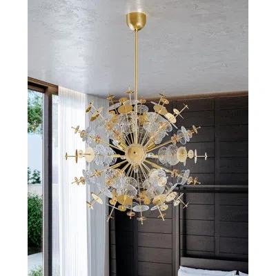 Corbett Lighting Gleason 12 Light Chandelier In Vintage Gold Leaf