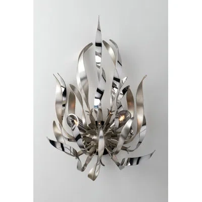 Corbett Lighting Graffiti 1 Light Wall Sconce In Silver Leaf