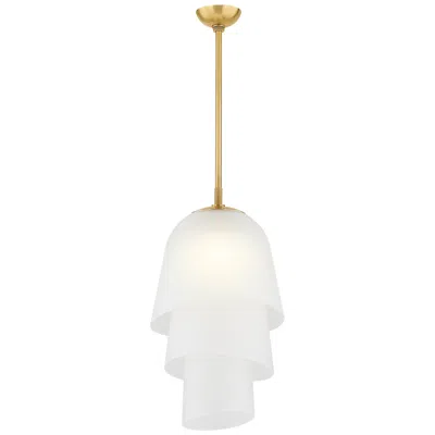 Corbett Lighting  Hela 13.75" 1 Lt. Vintage Brass Pendant