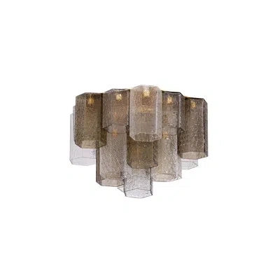 Corbett Lighting Helsinki Semi Flush In Vintage Gold Leaf