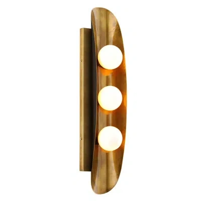 Corbett Lighting Hopper 3 Light Wall Sconce In Gold