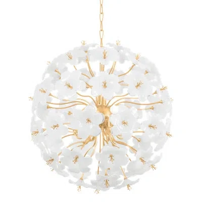 Corbett Lighting Hygea 8 Light Chandelier In Gold Leaf
