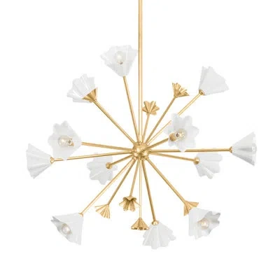 Corbett Lighting Julieta 12 Light Chandelier In Vintage Gold Leaf