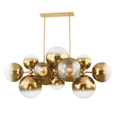 Corbett Lighting Kyoto 12 Light Linear In Vintage Polished Brass