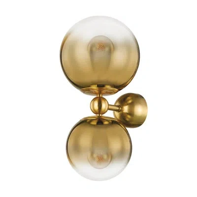 Corbett Lighting Kyoto 2 Light Wall Sconce In Vintage Polished Brass