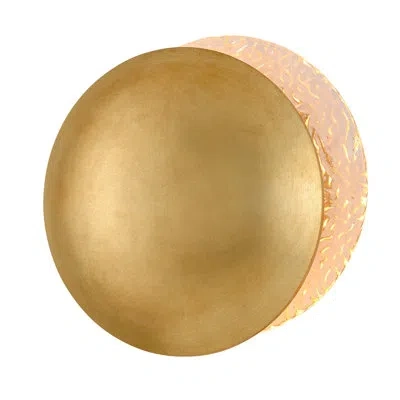 Corbett Lighting Libra 1-light Led Flush Mount In Clear,transparent Glass;feuille D'argent Antiq