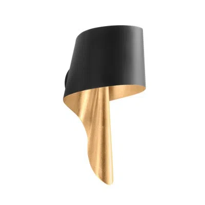 Corbett Lighting Lucia Wall Sconce In Vintage Gold Leaf And Soft Black
