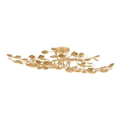 Corbett Lighting Menorca Semi Flush In Vintage Gold Leaf