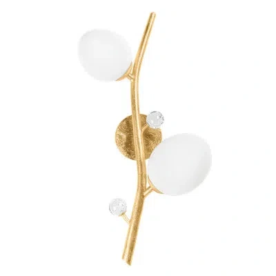 Corbett Lighting Mirielle Wall Sconce In Vintage Gold Leaf