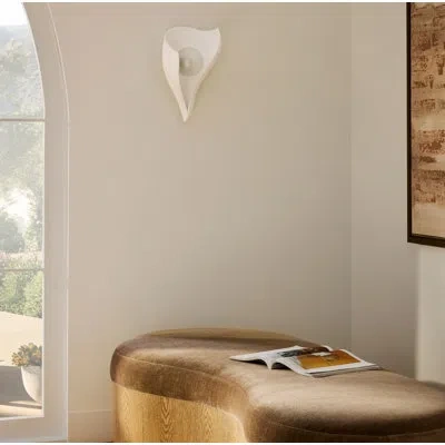 Corbett Lighting Moonstone 1 Light Wall Sconce In Gesso White