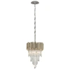 Corbett Lighting Mystique 3-light Unique / Statement Cone Pendant In Modern Silver Leaf