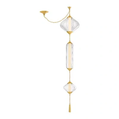 Corbett Lighting Naxos Wall Sconce In Antique Brass