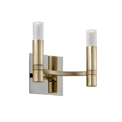 Corbett Lighting Nexus 2 Light Wall Sconce In Warm Silver Leaf