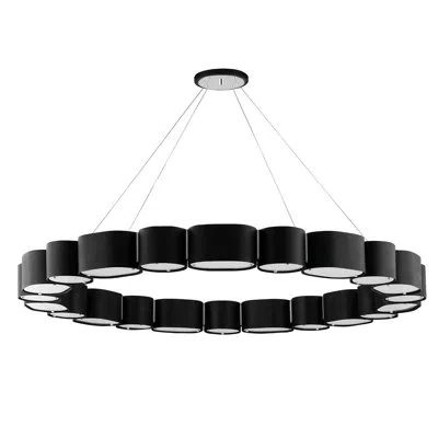 Corbett Lighting Opal 22 Light Chandelier In Soft Black,stainless Steel,black
