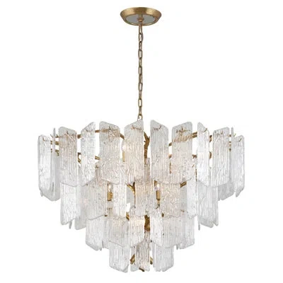 Corbett Lighting Piemonte 12 Light Chandelier In Gold Leaf