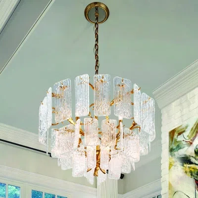 Corbett Lighting Piemonte 8-light Unique / Statement Tiered Chandelier In Gold Leaf