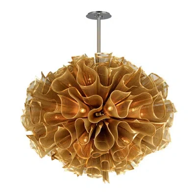 Corbett Lighting Pulse 20 Light Chandelier In Gold Leaf