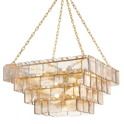 Corbett Lighting Regal 17 Light Chandelier By  In Vintage Gold Leaf