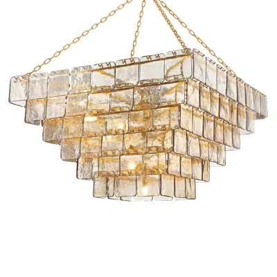 Corbett Lighting Regal 29 Light Chandelier By  In Vintage Gold Leaf