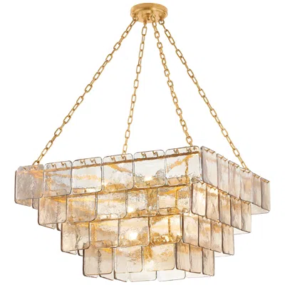 Corbett Lighting  Regal 36" 17 Lt. Vintage Gold Leaf Chandelier
