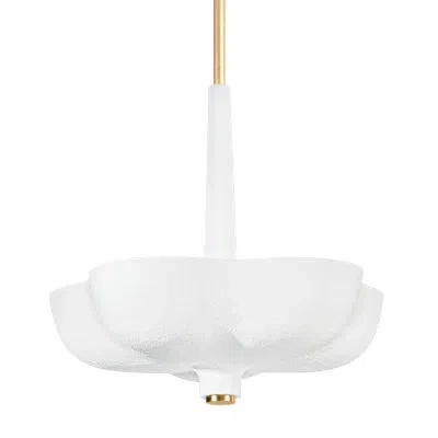 Corbett Lighting Rimini 5 Light Pendant In Gold Leaf,gesso White