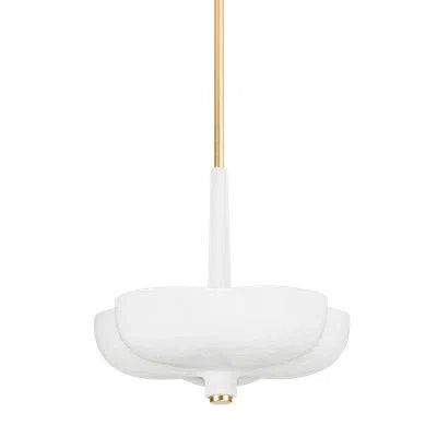 Corbett Lighting Rimini Pendant In Gold Leaf,gesso White