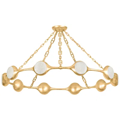 Corbett Lighting  Riviere 51.5" 10 Lt. Vintage Gold Leaf Chandelier