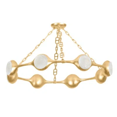 Corbett Lighting Riviere Light Integrated Led Chandelier By Noz Nozawa For  In Vintage Gold Leaf