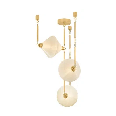 Corbett Lighting Solara Chandelier By Moniomi X Corbett In Antique Brass
