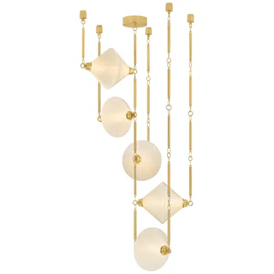 Corbett Lighting Solara Chandelier Vintage Polished Brass