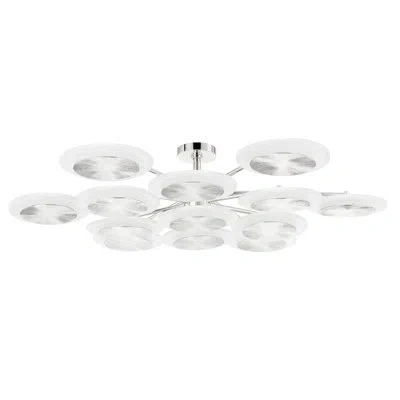 Corbett Lighting Topaz 13 Light Semi Flush In Polished Nickel,white,polished Nickel