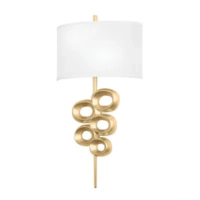 Corbett Lighting Tourmaline 2 Light Wall Sconce In Feuille D'or Rétro;vintage Gold Leaf
