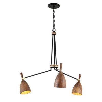 Corbett Lighting Utopia 3 - Light Sputnik Sphere Led Chandelier In Acacia
