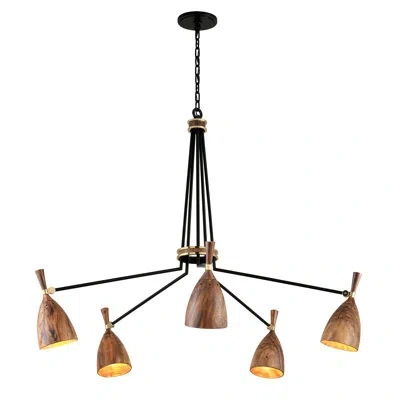 Corbett Lighting Utopia 5 Light Chandelier In Acacia