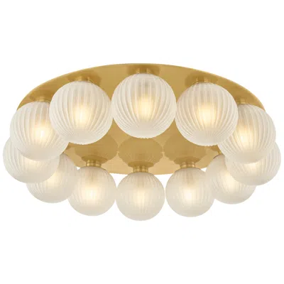 Corbett Lighting Vernazza Flush Mount Vintage Polished Brass