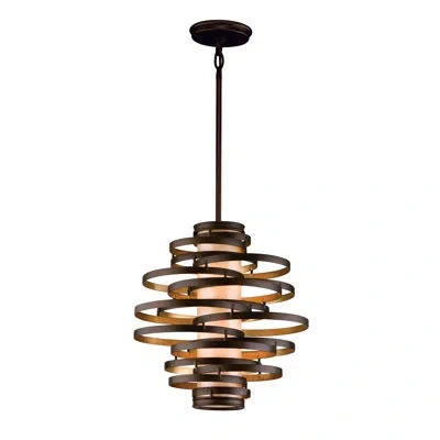 Corbett Lighting Vertigo Unique Geometric Chandelier In Bronze Leaf,gold Leaf