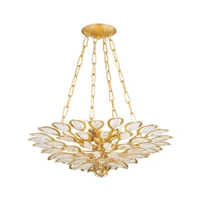 Corbett Lighting Vittoria 4 Light Chandelier In Gold Leaf