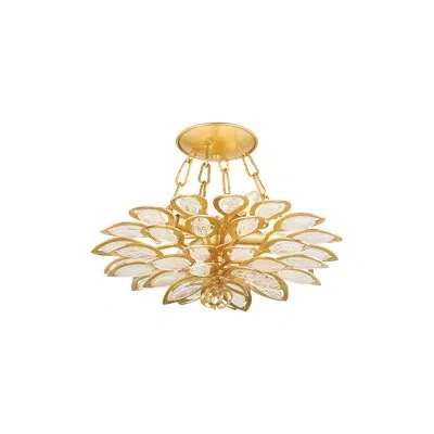 Corbett Lighting Vittoria 4 Light Semi Flush In Gold