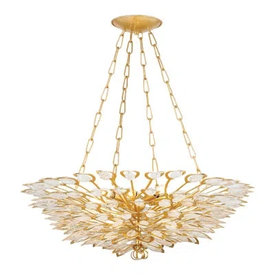 Corbett Lighting Vittoria 8 Light Chandelier In Gold Leaf