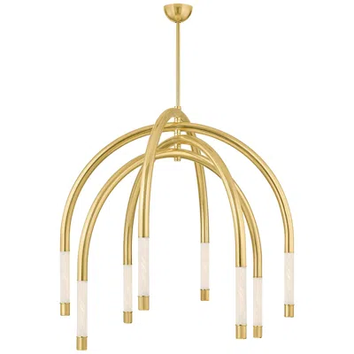 Corbett Lighting  Zeme 47.75" 8 Lt. Vintage Polished Brass Chandelier