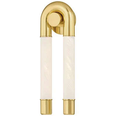 Corbett Lighting  Zeme 6.5" 2 Lt. Vintage Polished Brass Wall Sconce