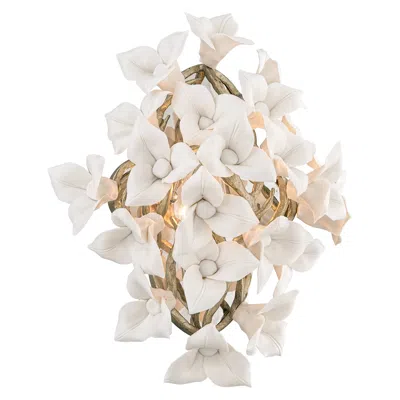Corbett Lily 16" High Enchanted Silver Leaf Wall Sconce